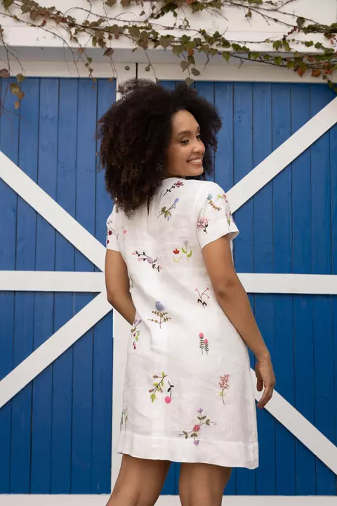 Vestido Bordado Flores