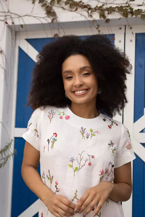 Vestido Bordado Flores