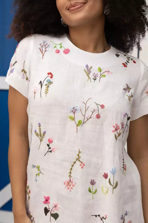 Vestido Bordado Flores