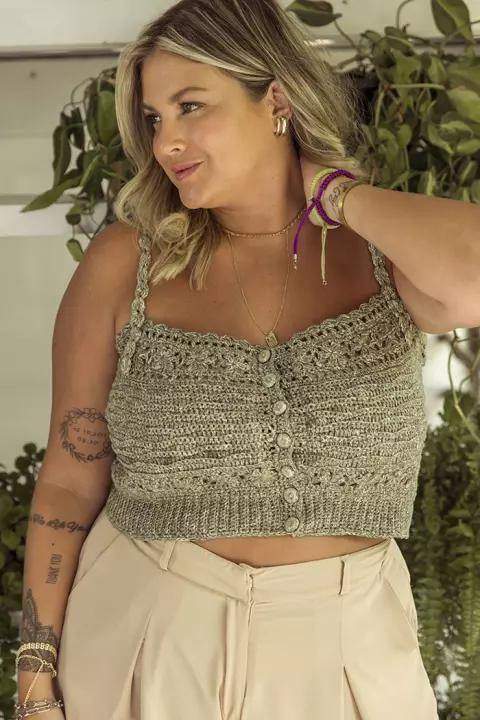 Cropped Jeans Militar
