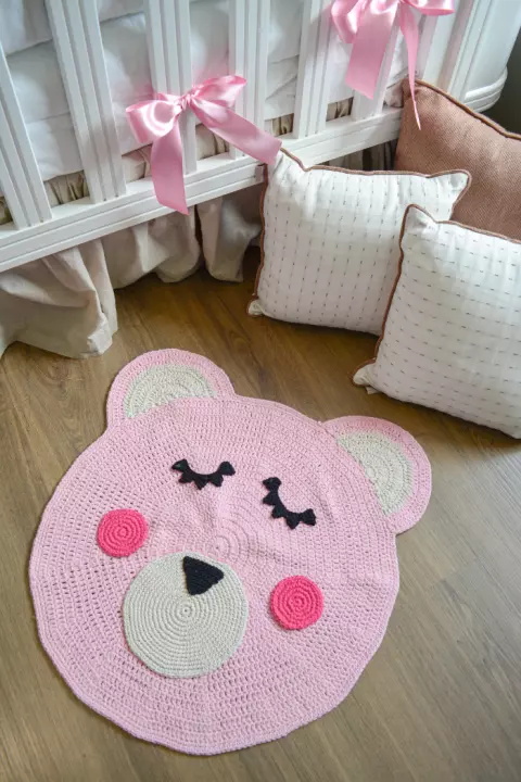 Tapete Urso Rosa Bebê