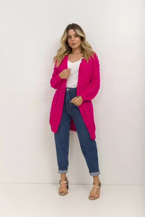 Cardigã Magenta