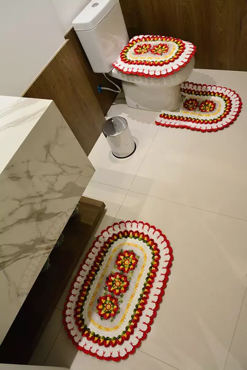 Jogo de Banheiro Floral