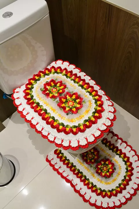 Jogo de Banheiro Floral