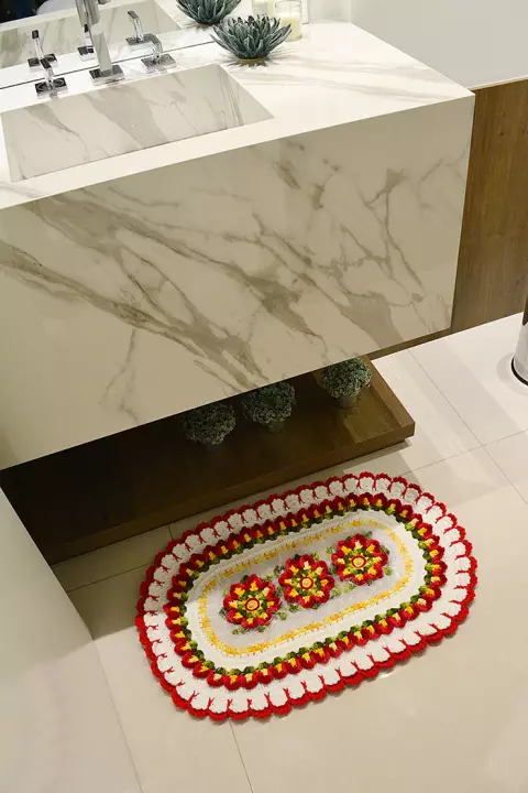 Jogo de Banheiro Floral