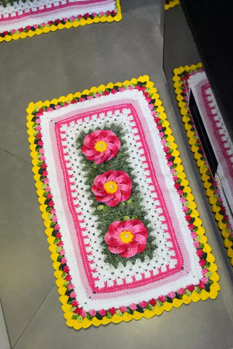 Jogo de Banheiro Rosas