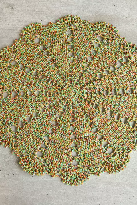 Centro de Mesa com Sobras de Fio