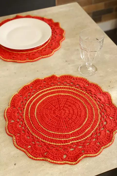 Sousplat Vermelho Círculo