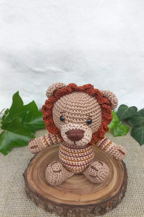 Amigurumi Leão Tons Terrosos