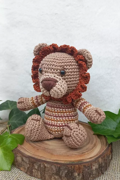 Amigurumi Leão Tons Terrosos