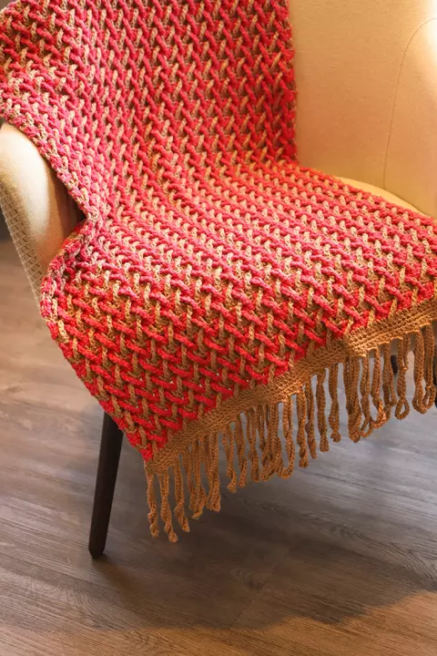 Manta Trançada Tulipa