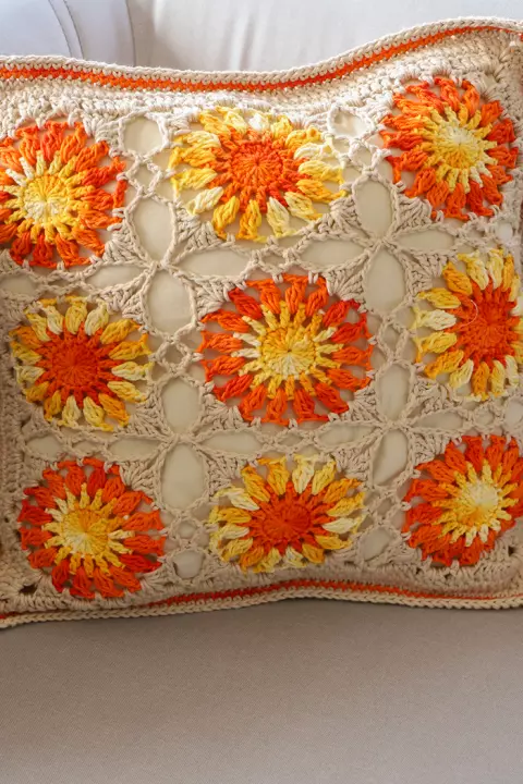 Almofada Floral laranja