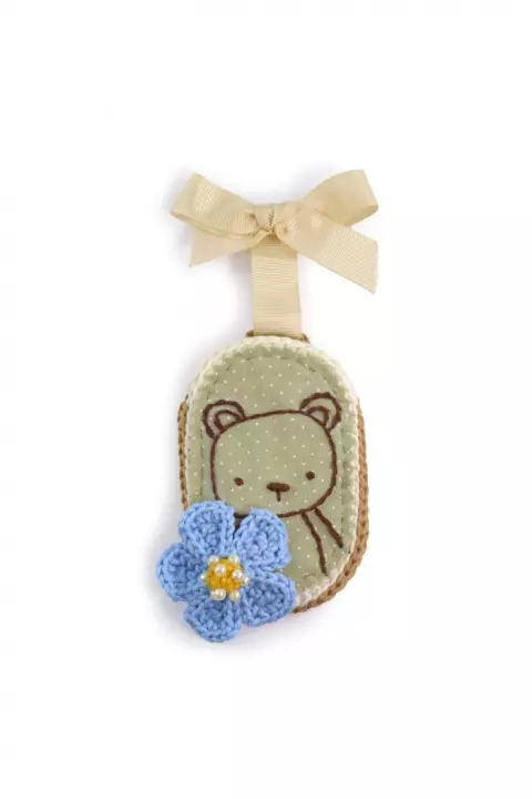 Sachê Flor de bordado urso petit