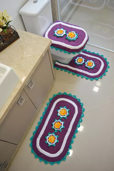 Jogo de Banheiro Vinho Quente