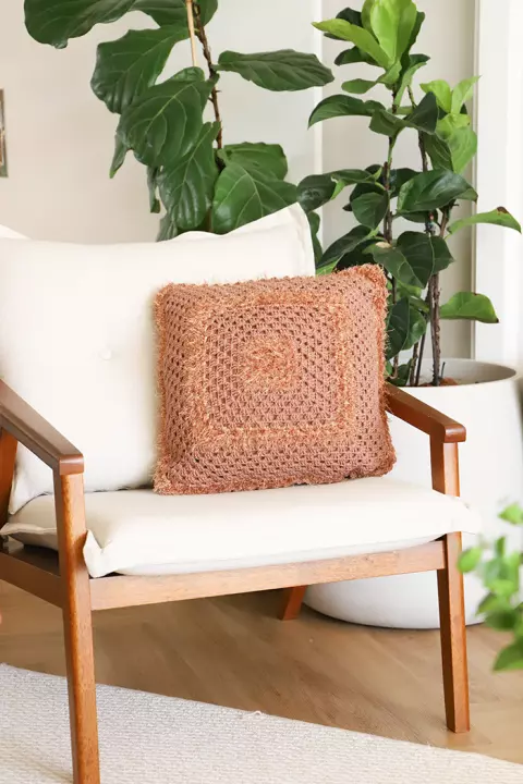 Almofada Decore Luxo Castanha