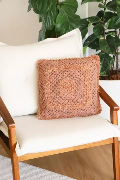Almofada Decore Luxo Castanha