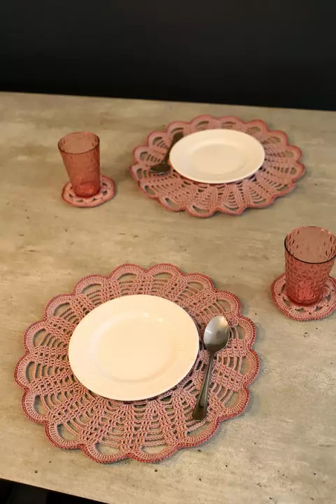 Sousplat Rosa Cristal