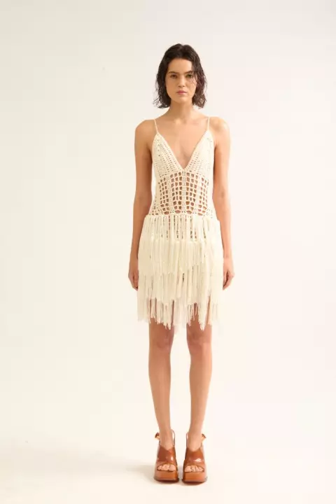 Vestido Off-White LED