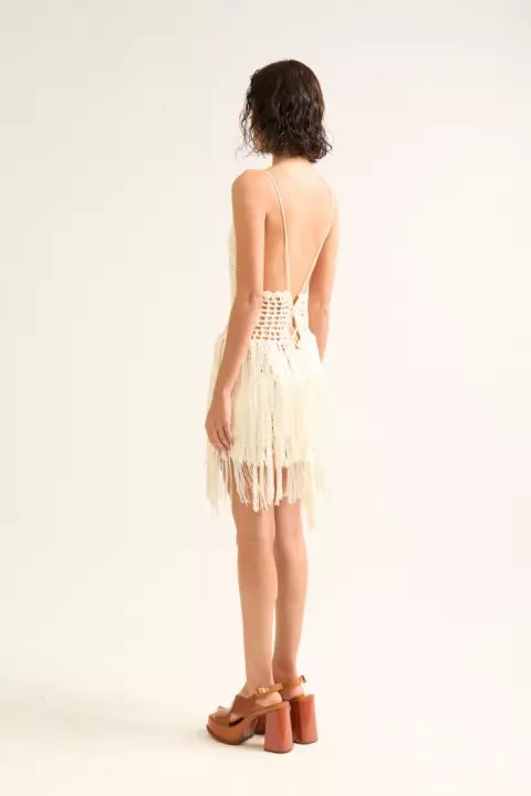 Vestido Off-White LED
