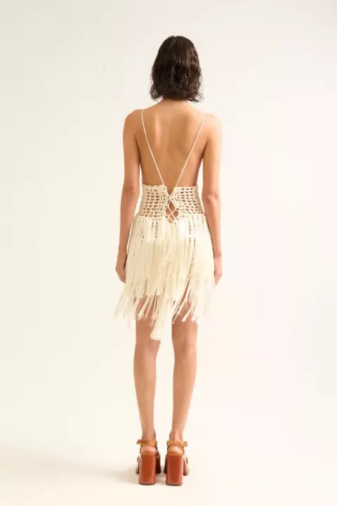 Vestido Off-White LED