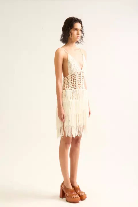 Vestido Off-White LED