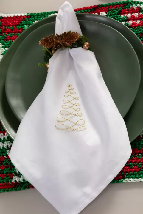 Bordado Livre Pinheiro de Natal