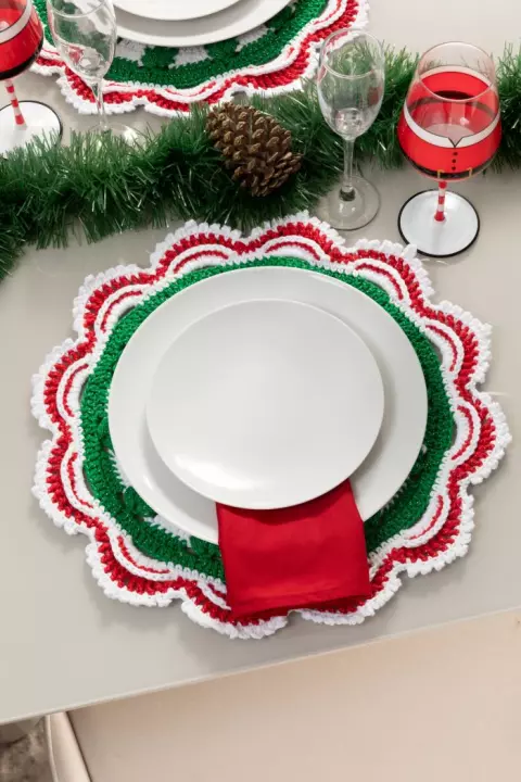 Juego de Bajoplato Luces de Navidad