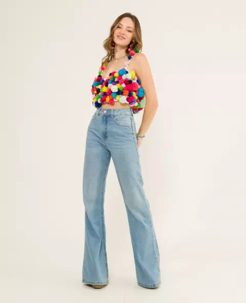 Cropped de Pompons