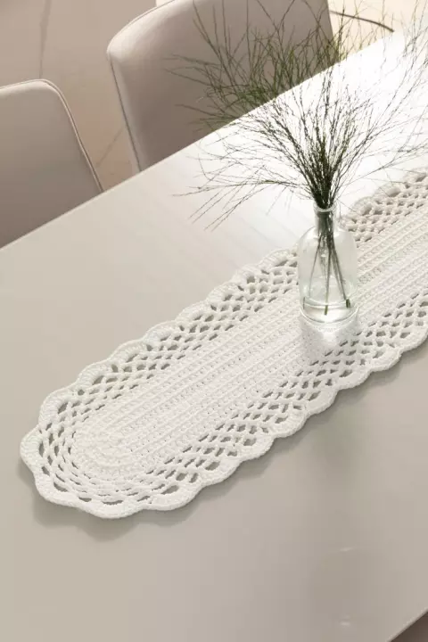 Classic White Table Runner