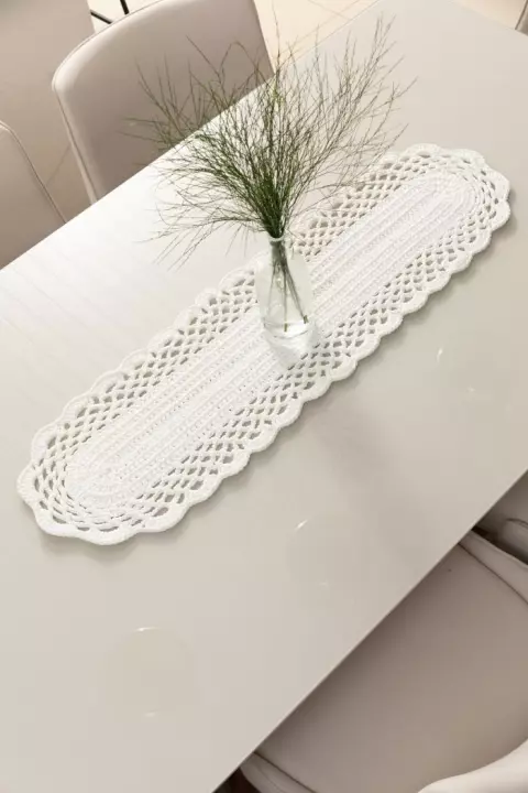 Classic White Table Runner