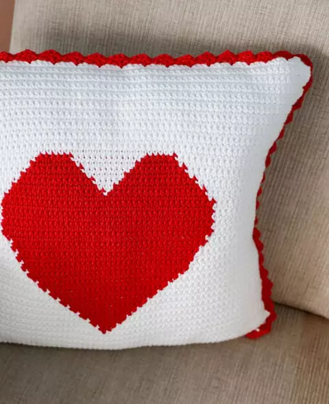Cozy Heart Cushion Cover