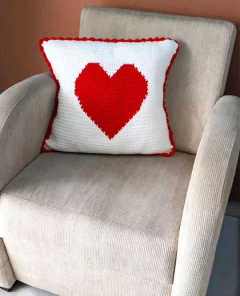 Cozy Heart Cushion Cover