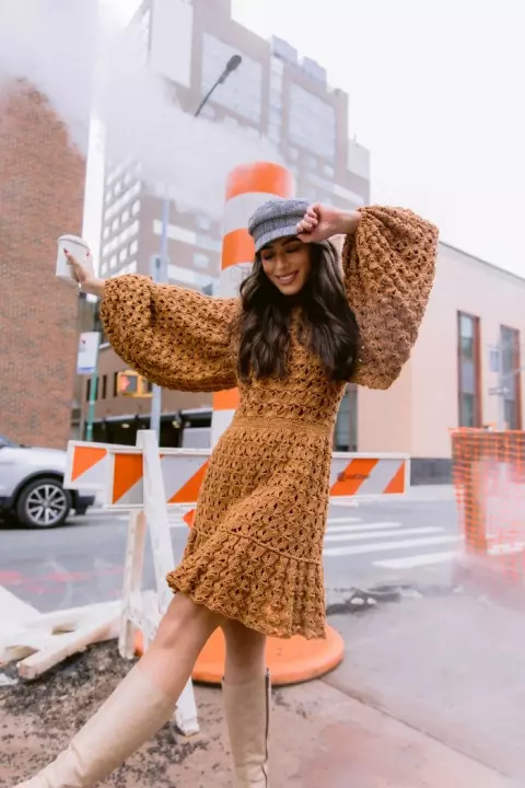 Puffy Sleeve Dress