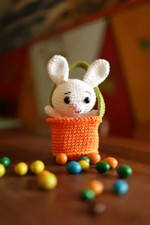 Little Bunny in a Basket