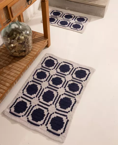 Jogo de Tapetes Anil Profundo