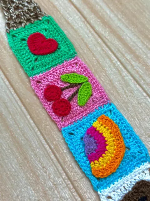 Banda de crochet en cuadros