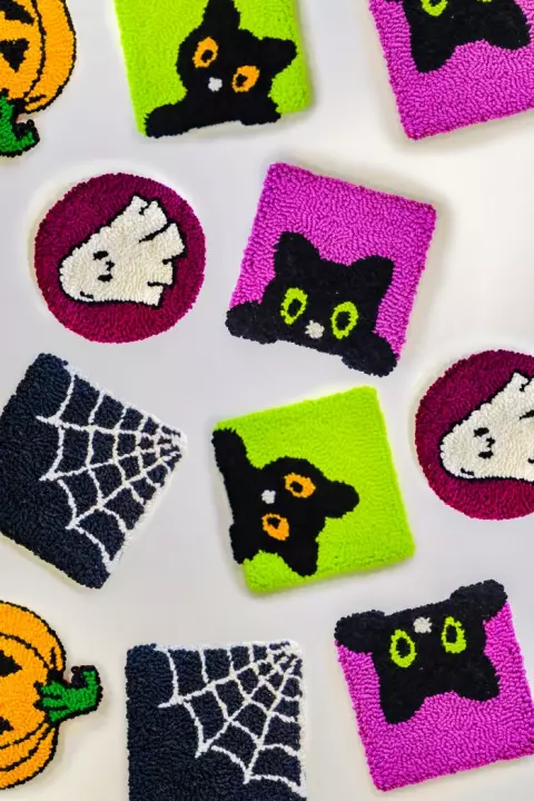 Porta-copo Gatinho - fundo roxo