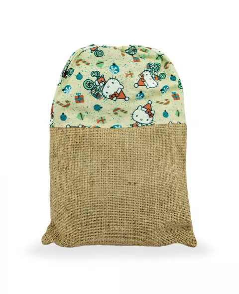 Saquinho de Juta Natal Vintage - Hello Kitty