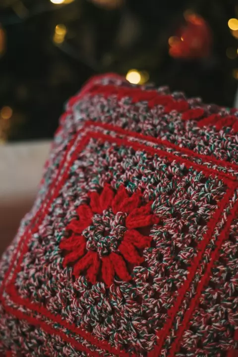 Cojín Navideño Eco Brilho Guirnalda