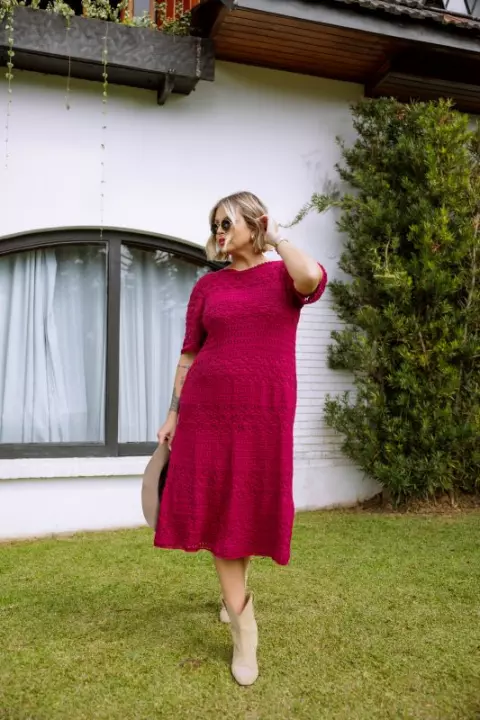 Wine Grace Dress