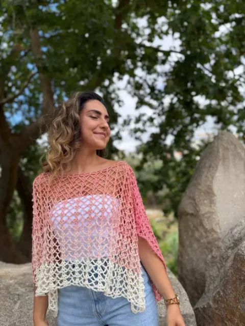 Coral Poncho