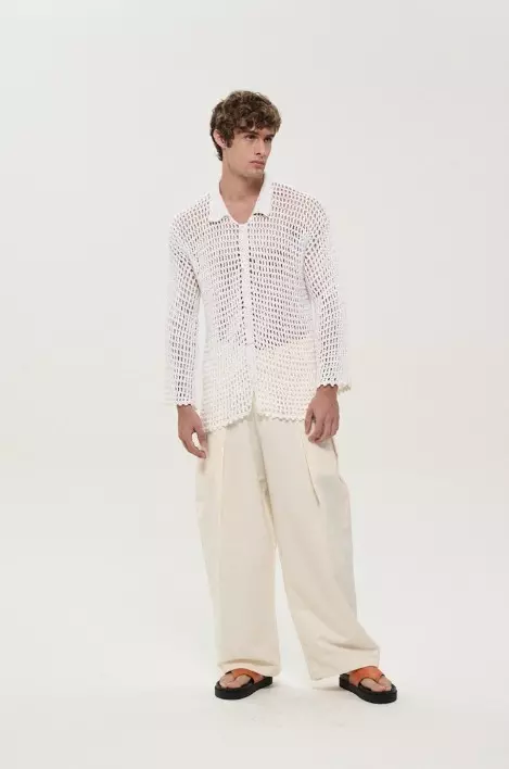 Camisa Masculina Branca LED