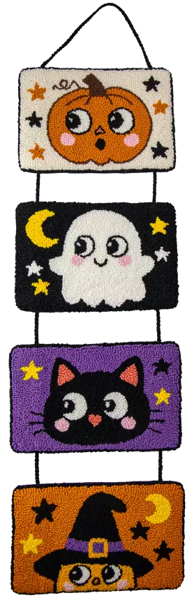 Painel decorativo de Halloween – Punch needle