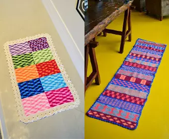 Incremente sua decoração com tapetes geométricos handmade