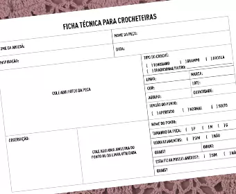 Dica de organização: ficha técnica para crocheteiras