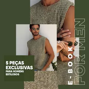 Blusas de tricô masculinas: baixe o e-book Círculo For Men!