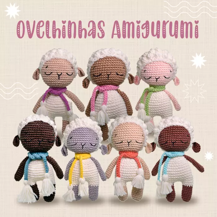 Ovelhinhas em amigurumi: conheça 7 personagens encantadores!