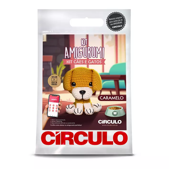 Kit Amigurumis Cães e Gatos
