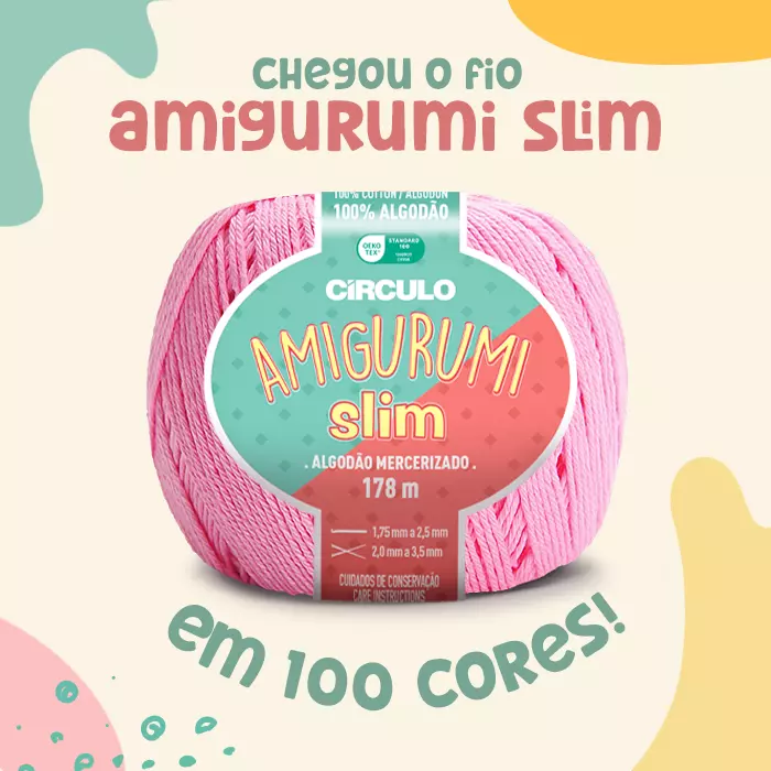 Lançamento: fio Amigurumi Slim em 100 cores