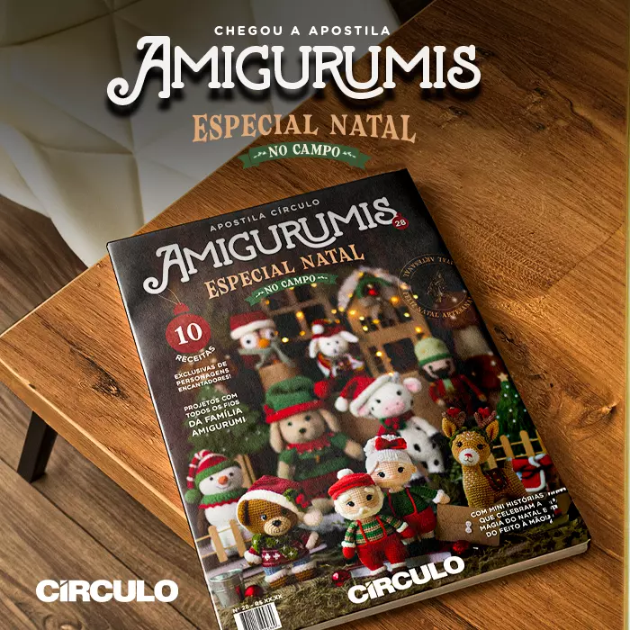 Apostila Amigurumis Natal no Campo: dez receitas exclusivas com mini histórias infantis